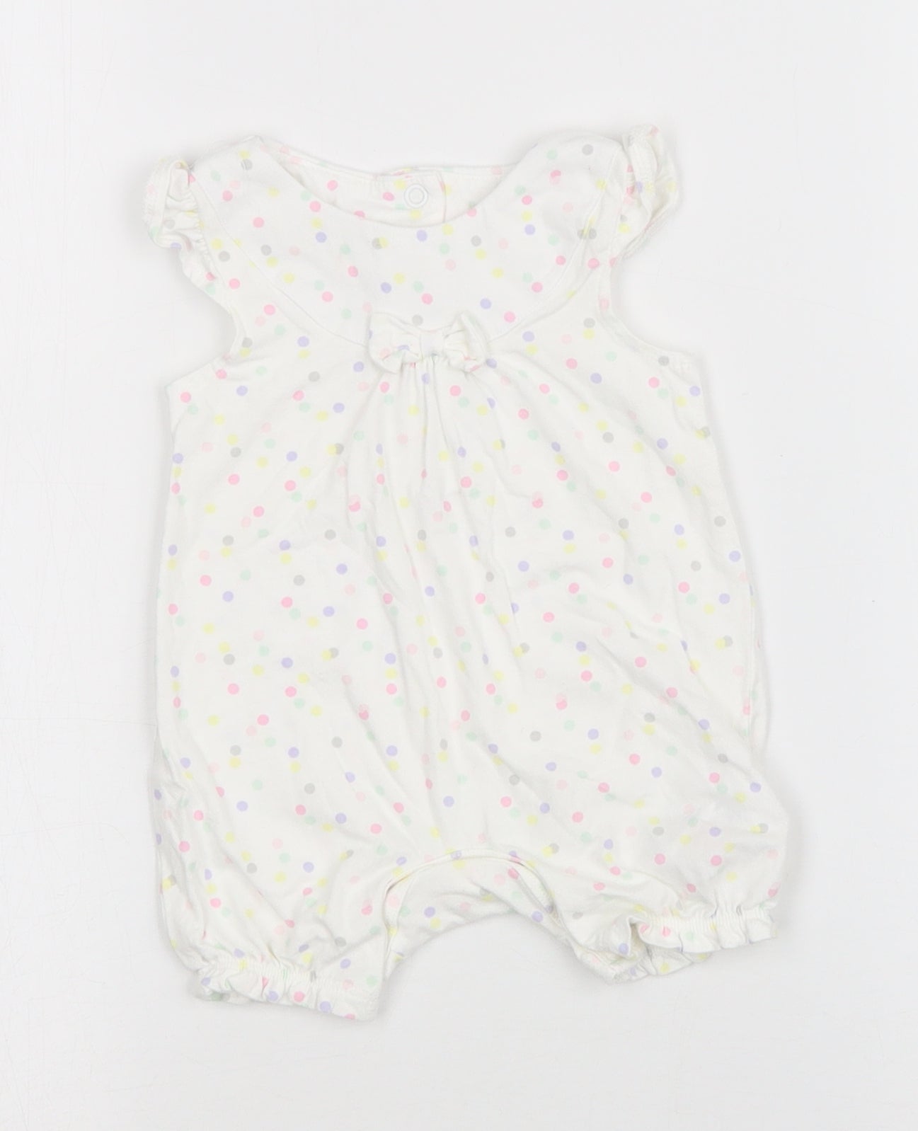 Mothercare Girls Multicoloured Polka Dot  Romper One-Piece Size 0-3 Months