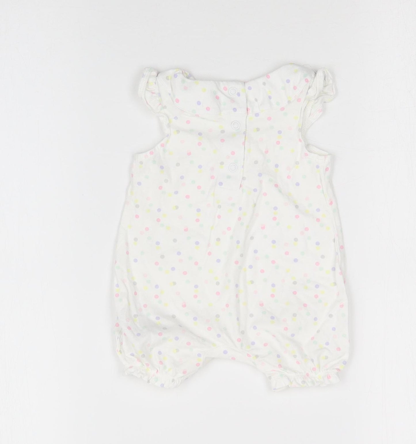Mothercare Girls Multicoloured Polka Dot  Romper One-Piece Size 0-3 Months