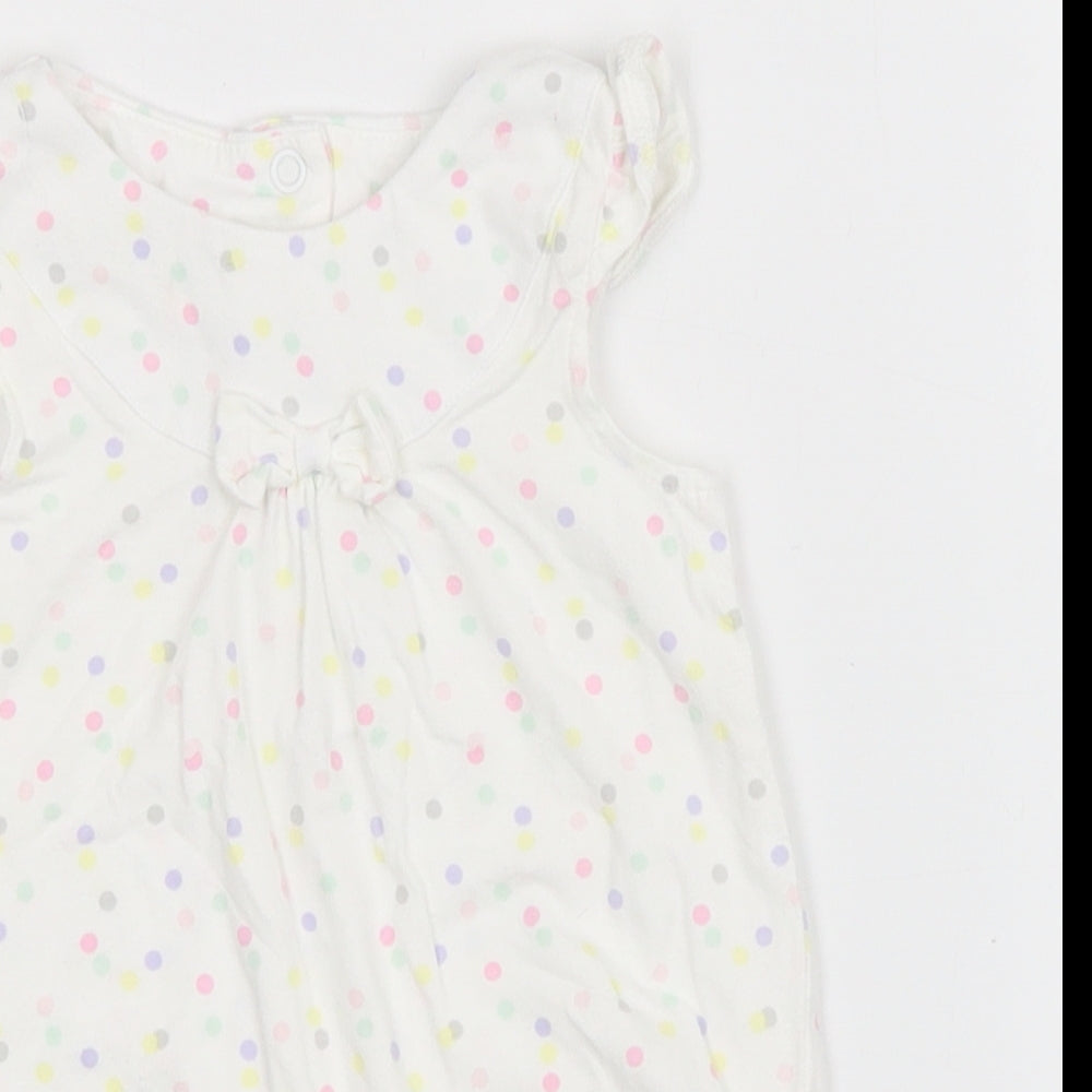 Mothercare Girls Multicoloured Polka Dot  Romper One-Piece Size 0-3 Months