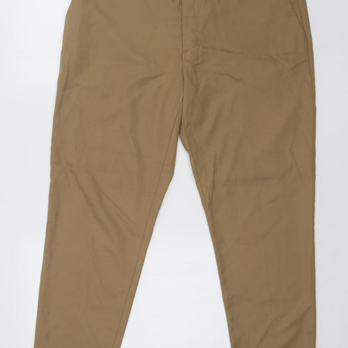 Preworn Womens Brown   Dress Pants Trousers Size 10 L28 in