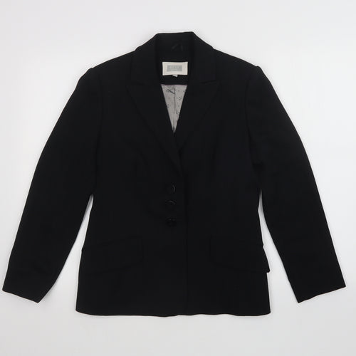 NEXT Womens Black Striped  Jacket Blazer Size 10