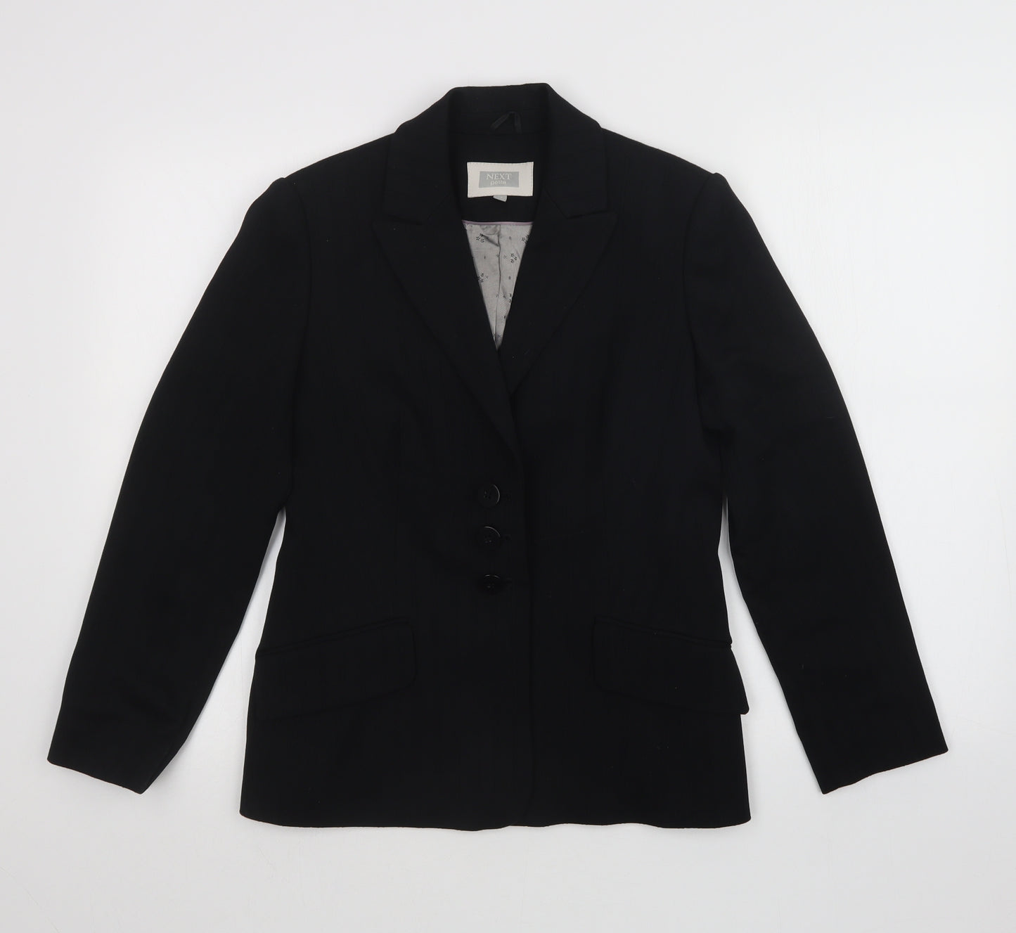 NEXT Womens Black Striped  Jacket Blazer Size 10