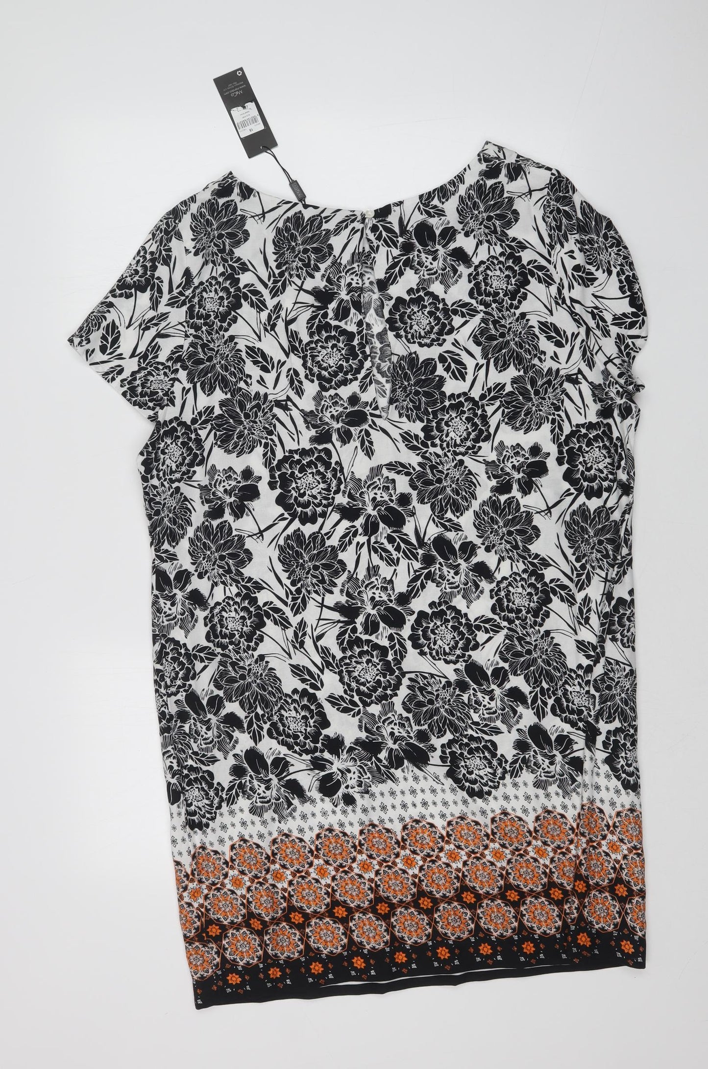 M&Co Womens Multicoloured Floral  A-Line  Size 16