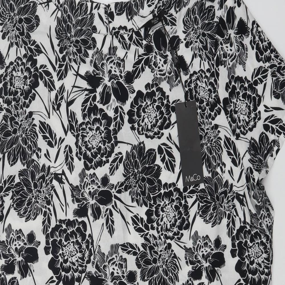 M&Co Womens Multicoloured Floral  A-Line  Size 16