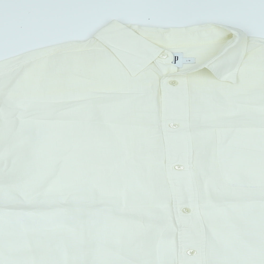 Gap Womens White   Basic Button-Up Size L