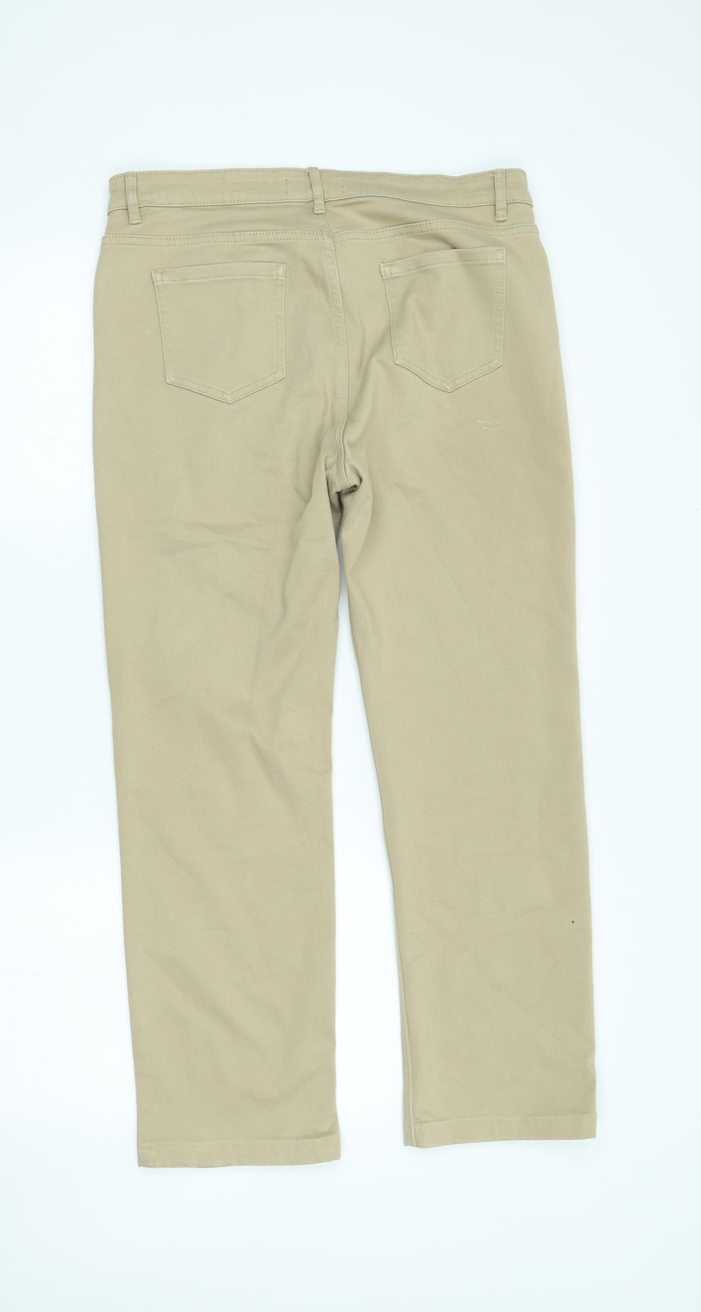 M&S Womens Beige   Straight Jeans Size 14 L26 in