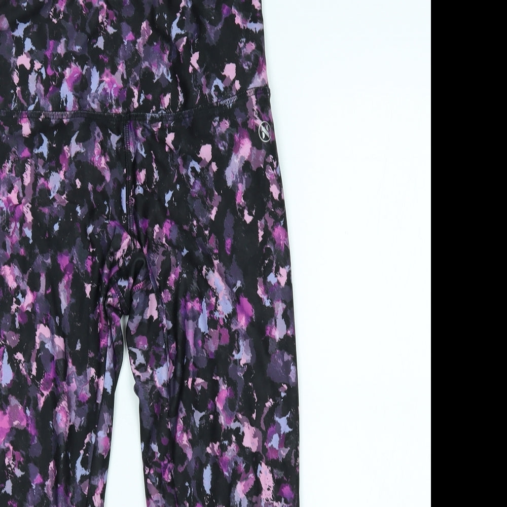 NEXT Womens Pink Fair Isle  Capri Leggings Size 8  - zip pocket