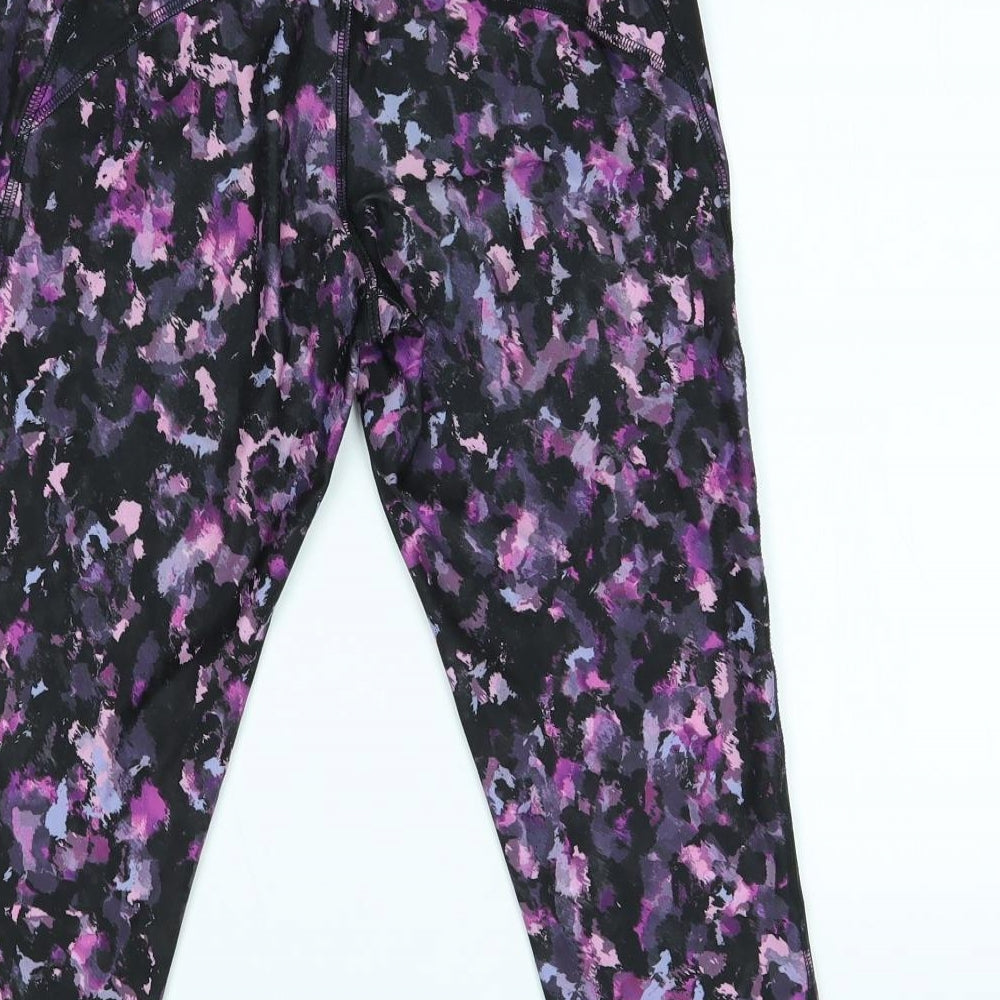 NEXT Womens Pink Fair Isle  Capri Leggings Size 8  - zip pocket