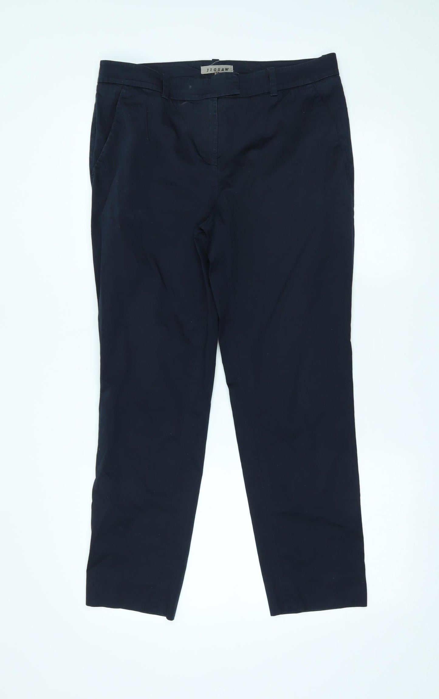 Jigsaw Womens Blue   Chino Trousers Size 14 L27 in