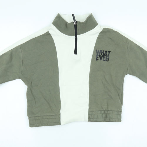 Primark Girls Green   Pullover Sweatshirt Size 12-13 Years  - cropped