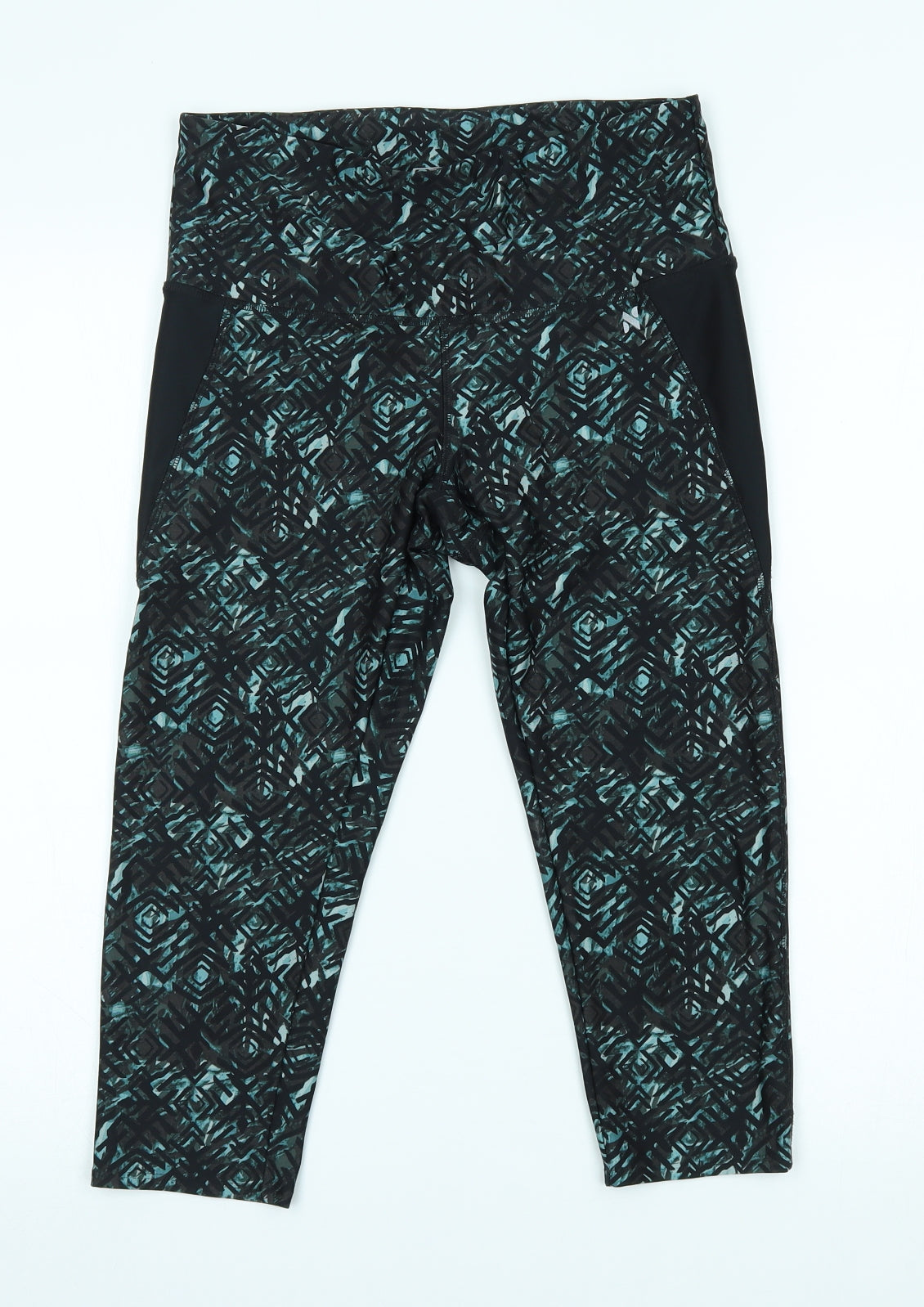 NEXT Womens Black Geometric   Leggings Size 10 L17 in