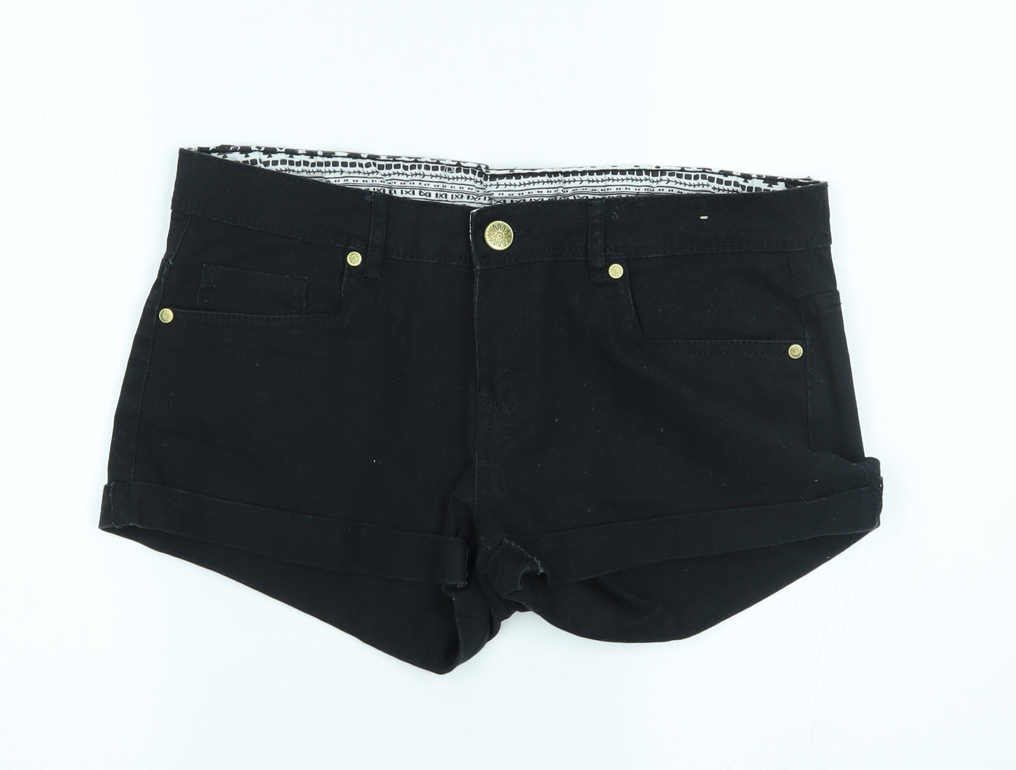 denim co Womens Black   Hot Pants Shorts Size 12