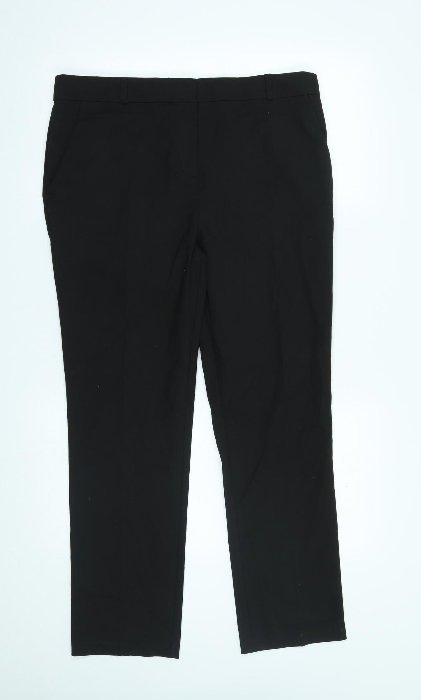 M&S Boys Black   Chino Trousers Size 14 Years