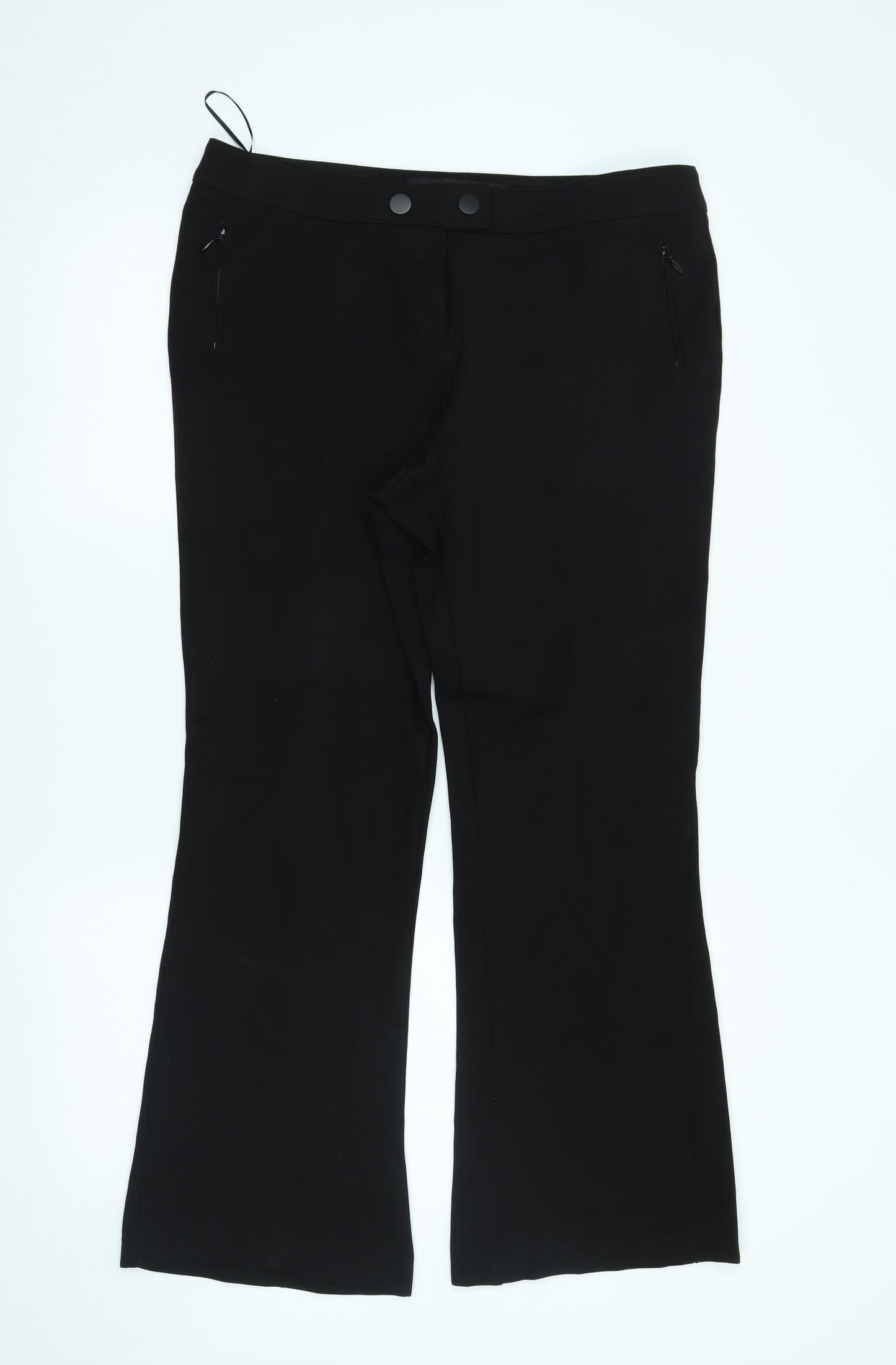 NEXT Womens Black   Bloomer Trousers Size 14 L27 in - bootcut