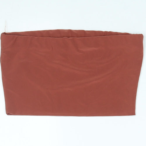 PRETTYLITTLETHING Womens Brown   Cropped Tank Size 6  - boob tube