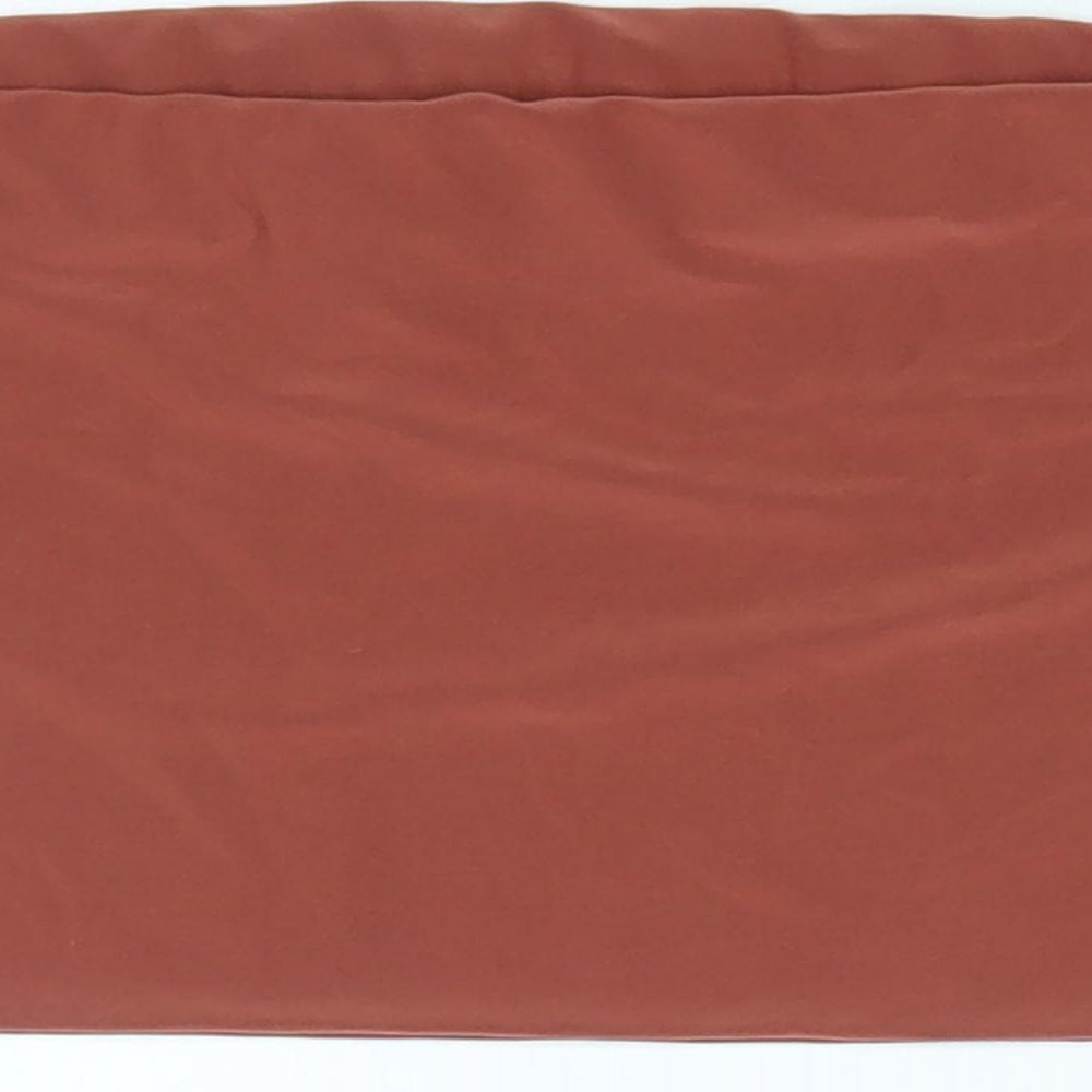 PRETTYLITTLETHING Womens Brown   Cropped Tank Size 6  - boob tube