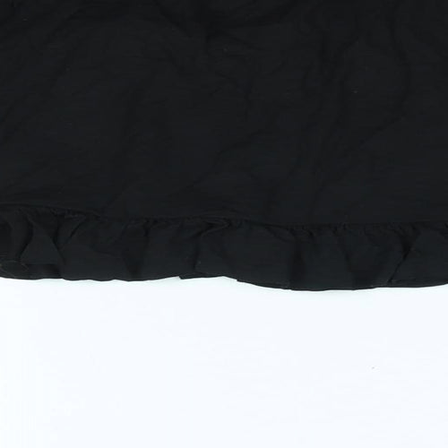 PRETTYLITTLETHING Womens Black   Cropped Blouse Size 6