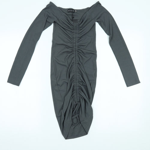 PRETTYLITTLETHING Womens Grey   Bodycon  Size 6