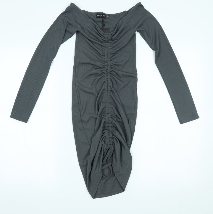 PRETTYLITTLETHING Womens Grey Bodycon Size 6