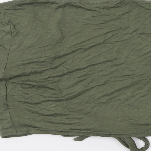 PRETTYLITTLETHING Womens Green   Cropped T-Shirt Size 8