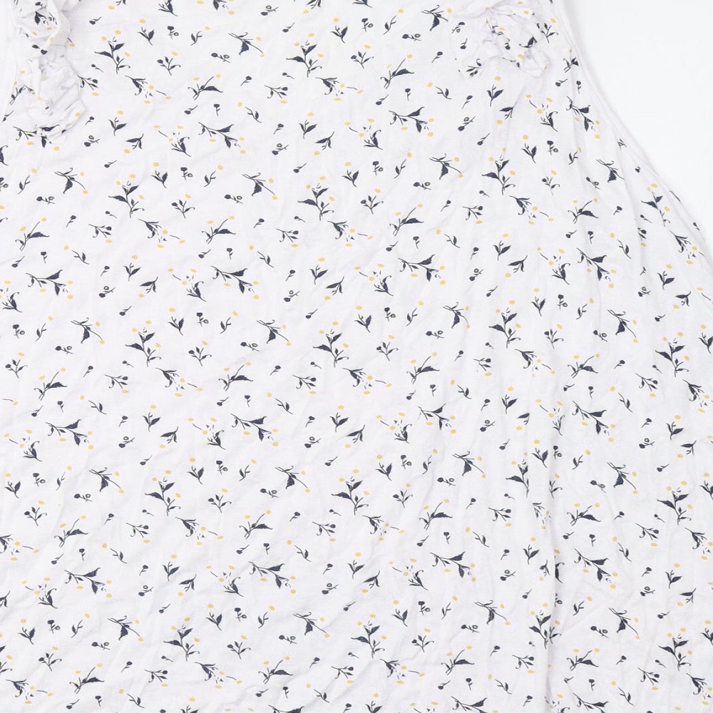 Preworn Womens White Animal Print  Basic Tank Size L
