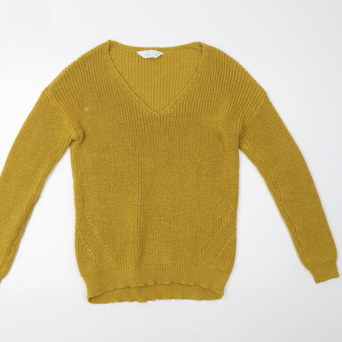 Primark Womens Yellow   Pullover Jumper Size 10