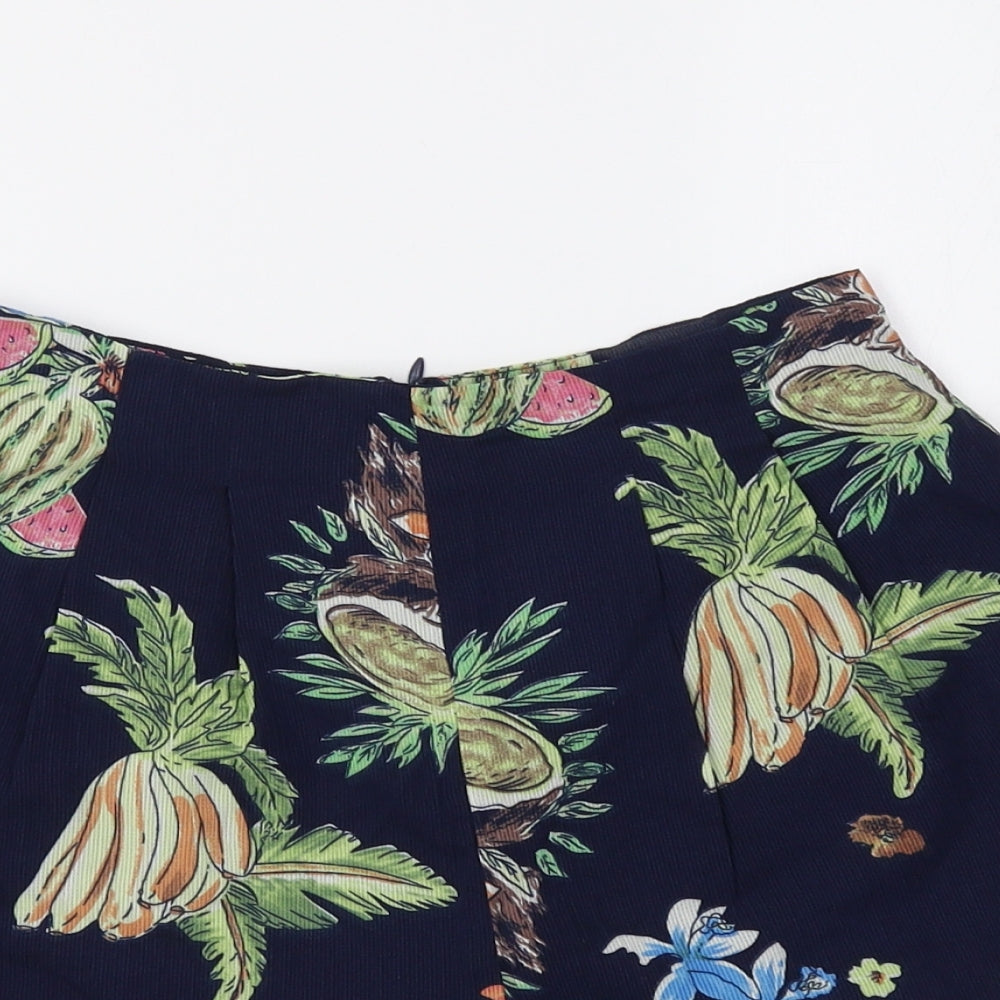 Love & Other Things Womens Blue Floral  Bermuda Shorts Size XS