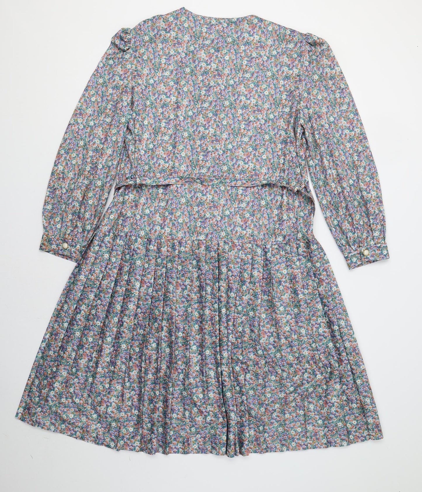 Preworn Womens Multicoloured Floral  Fit & Flare  Size 18