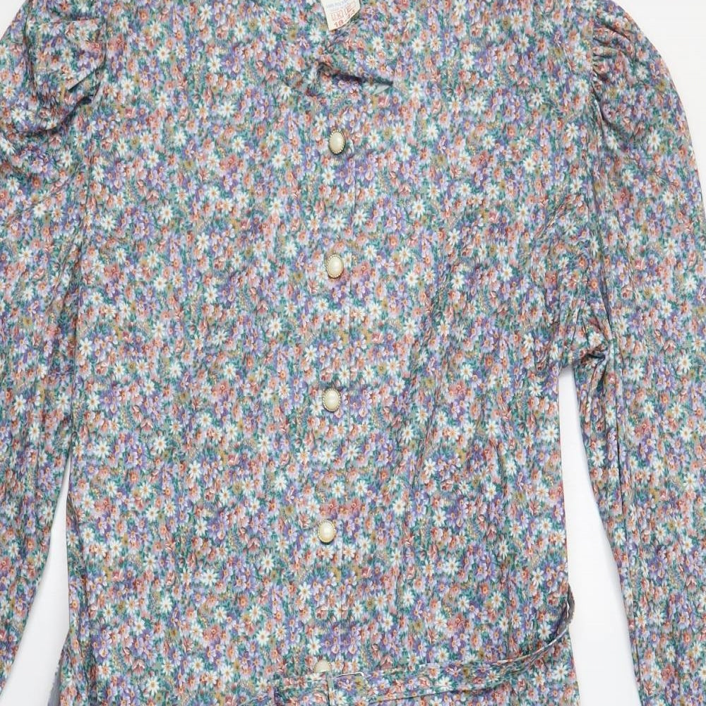 Preworn Womens Multicoloured Floral  Fit & Flare  Size 18