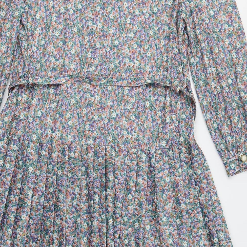 Preworn Womens Multicoloured Floral  Fit & Flare  Size 18