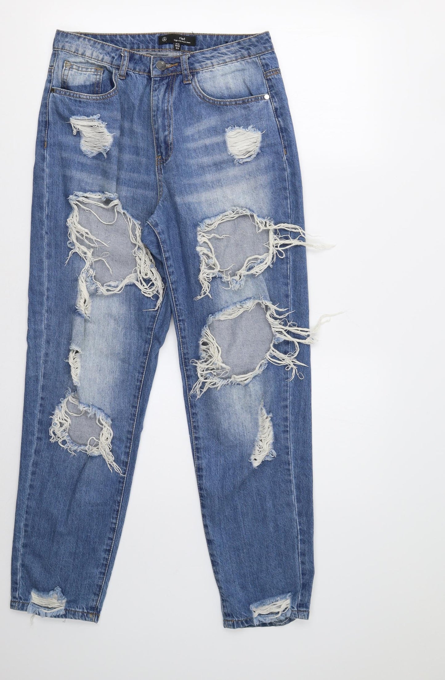 Missguided Womens Blue   Mom Jeans Size 10 L28 in