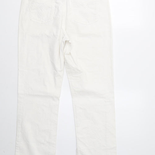 John Lewis Womens White   Trousers  Size 14 L29 in