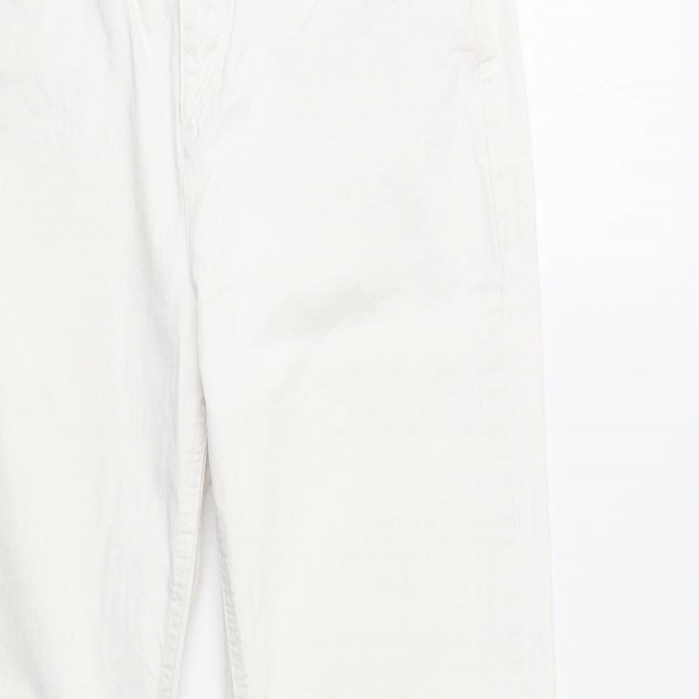 John Lewis Womens White   Trousers  Size 14 L29 in