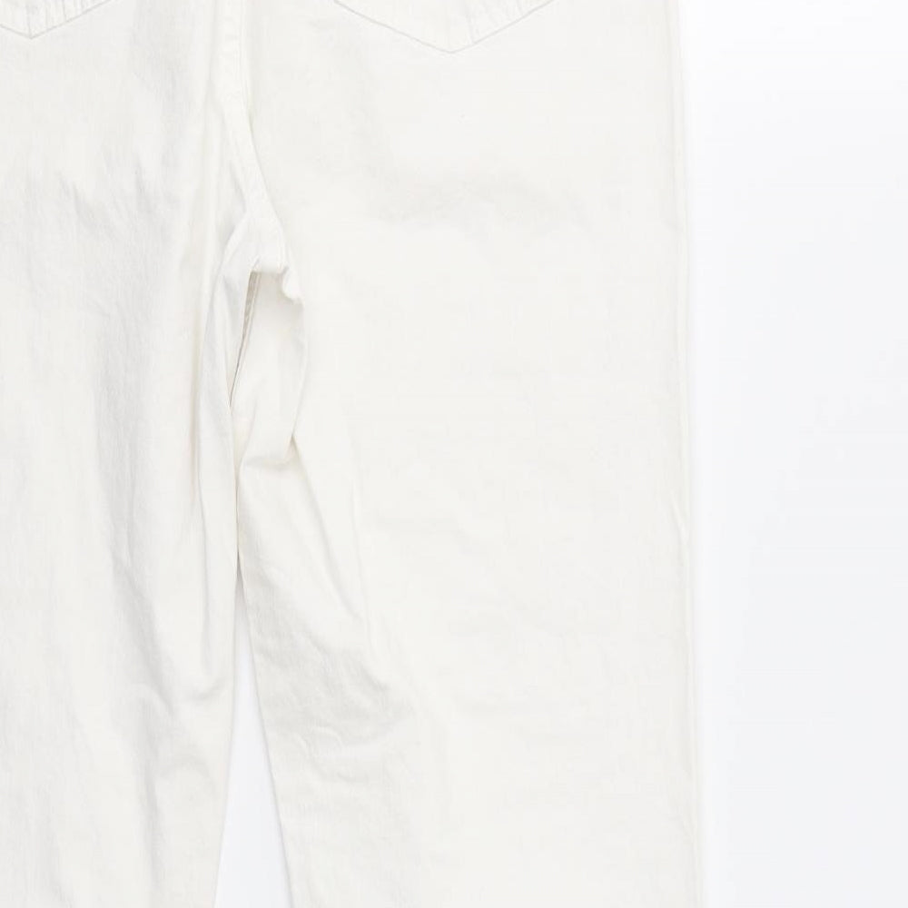 John Lewis Womens White   Trousers  Size 14 L29 in