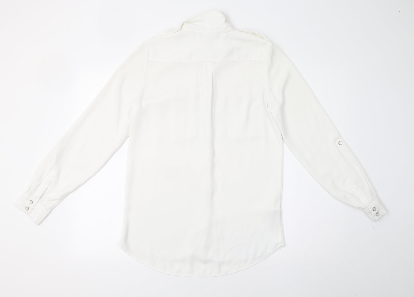 NEXT Womens White   Basic Button-Up Size 6