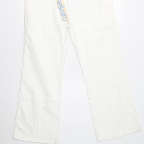 M&S Womens White   Bootcut Jeans Size 14 L27 in - Embellished Pockets