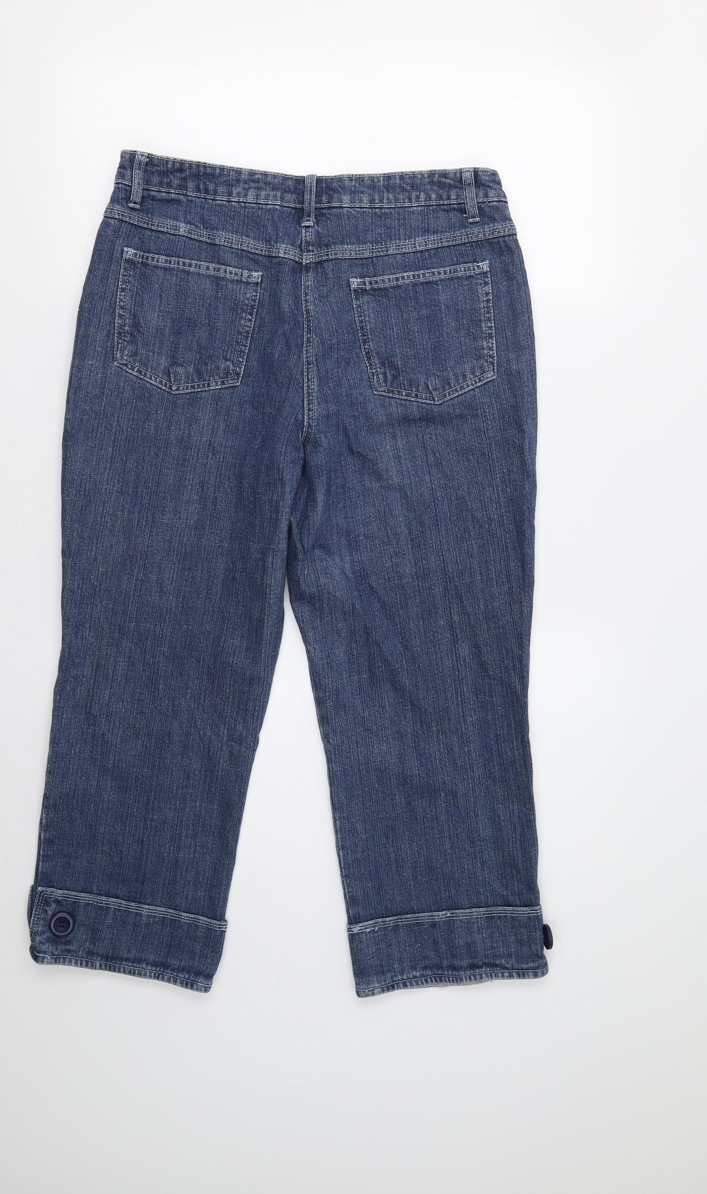 Creations Womens Blue   Cropped Jeans Size 14 L24 in