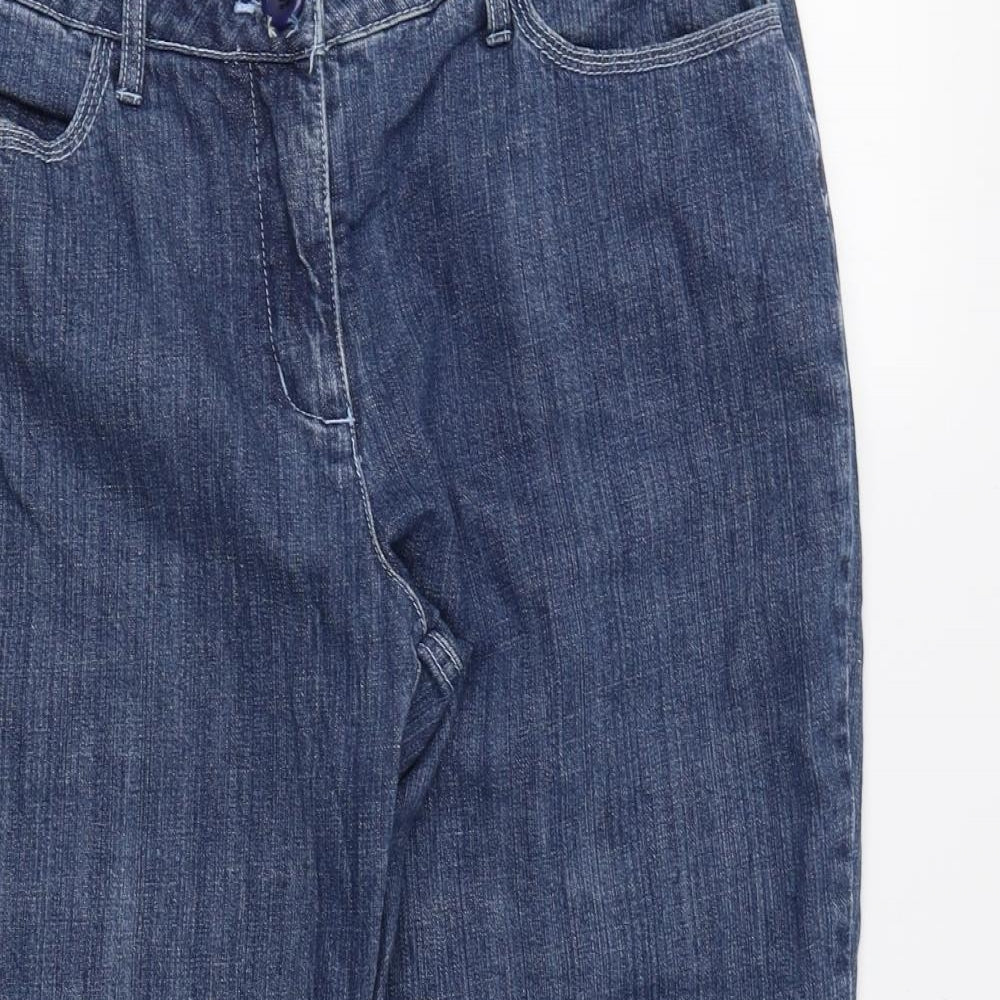 Creations Womens Blue   Cropped Jeans Size 14 L24 in