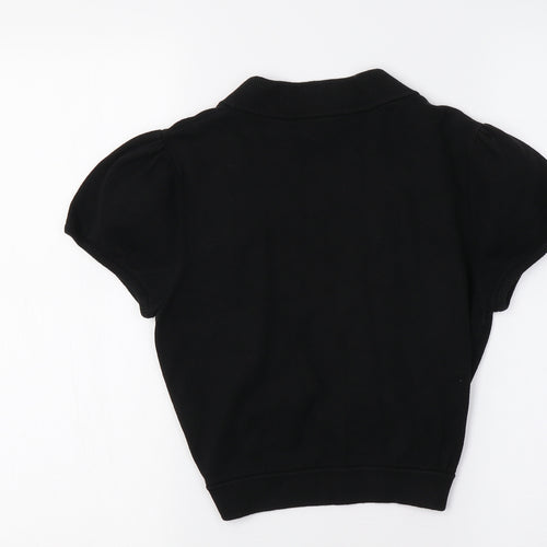 RedHe Girls Black   Shrug Jumper Size 15 Years  - Pearl Bow
