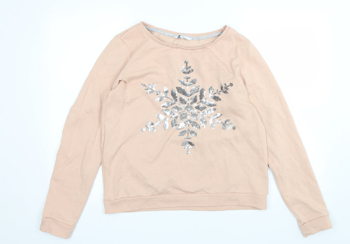 New Look Womens Pink   Pullover Sweatshirt Size 12