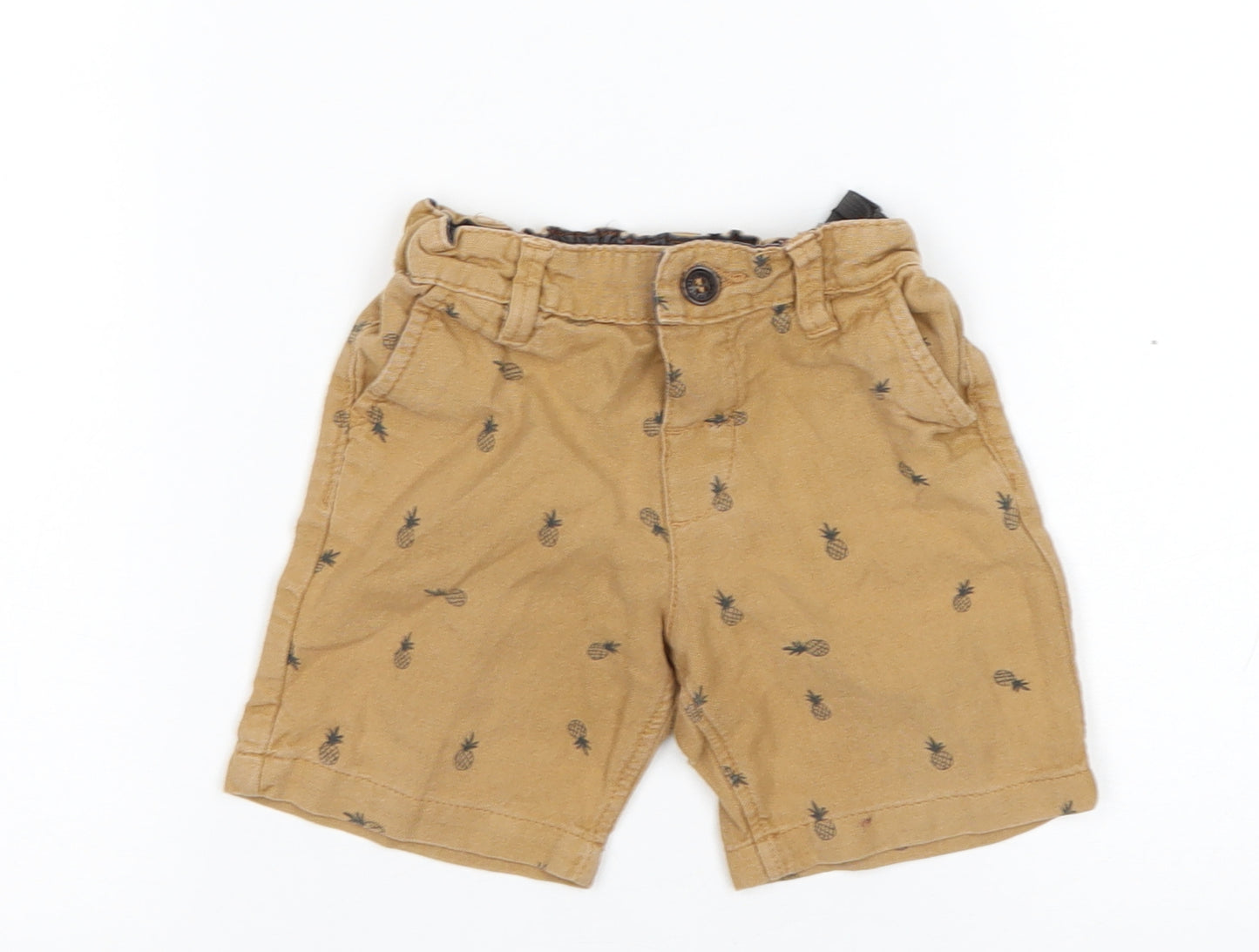 H&M Boys Brown   Capri Trousers Size 9-12 Months