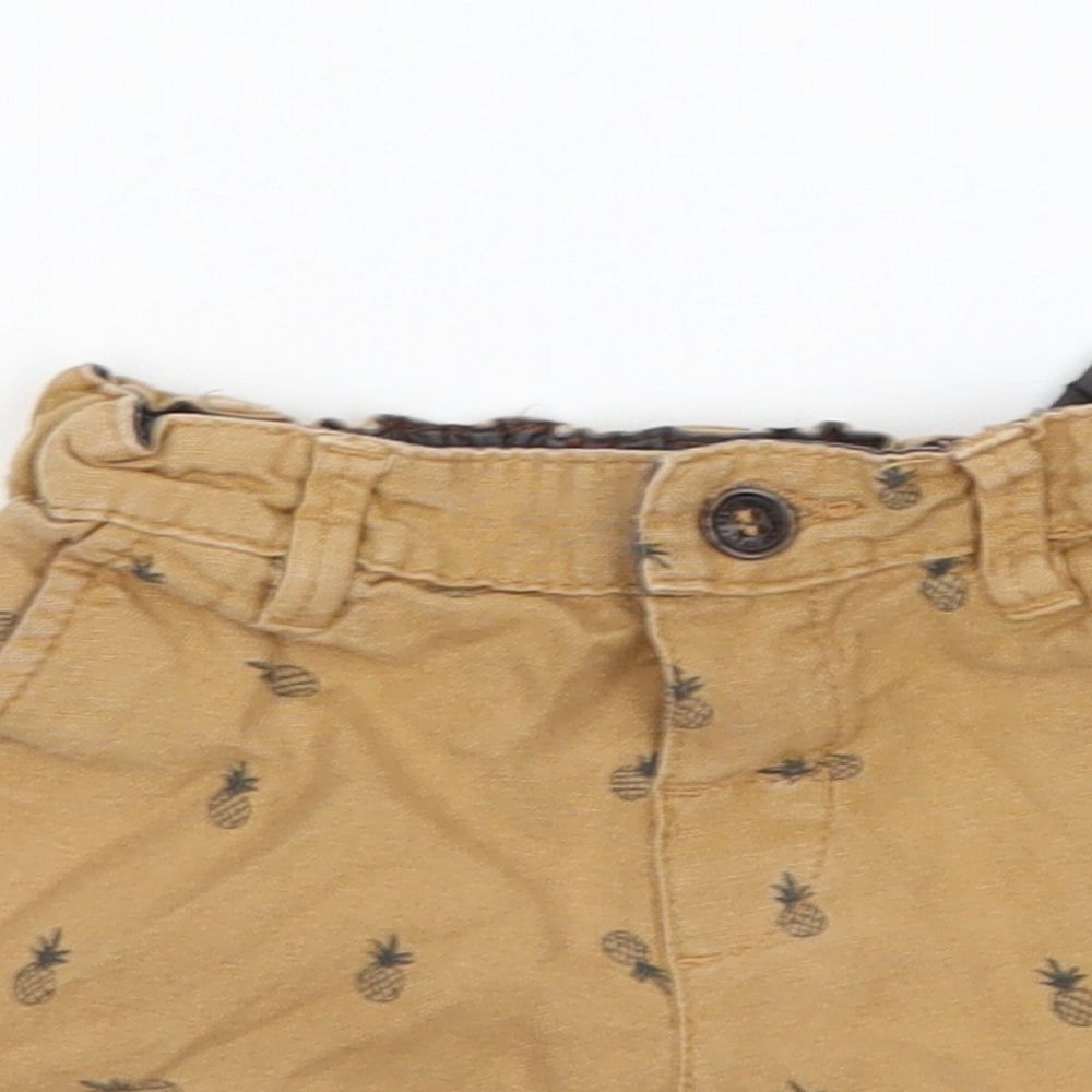 H&M Boys Brown   Capri Trousers Size 9-12 Months
