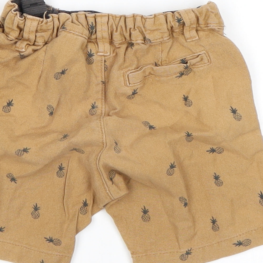 H&M Boys Brown   Capri Trousers Size 9-12 Months