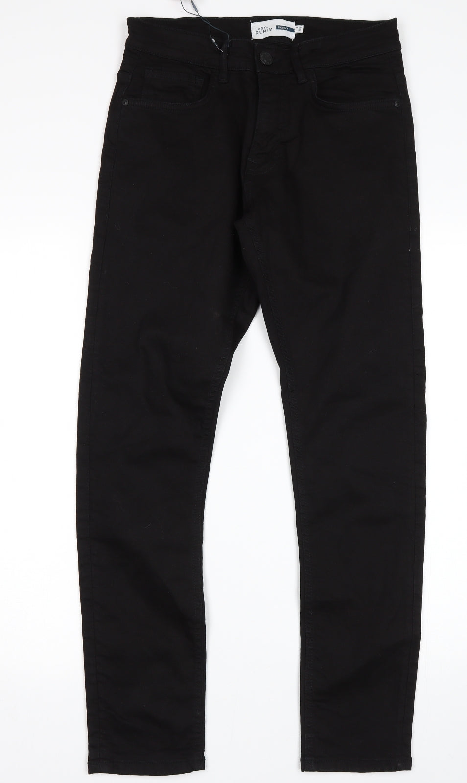 Easy Denim Mens Black   Skinny Jeans Size 30 L30 in