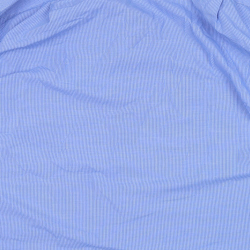 M&S Mens Blue Check   Dress Shirt Size 16.5