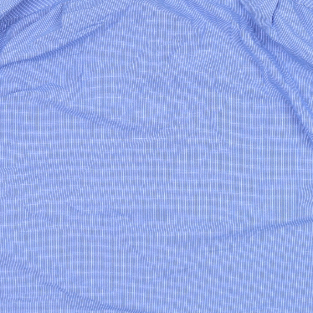 M&S Mens Blue Check   Dress Shirt Size 16.5
