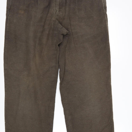 M&S Mens Green   Trousers  Size 34 L31 in