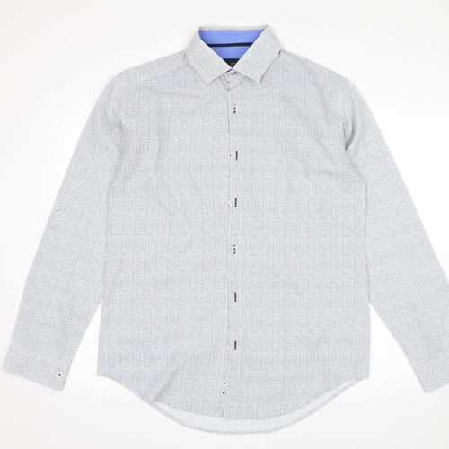 STL Mens Multicoloured Polka Dot   Button-Up Size L