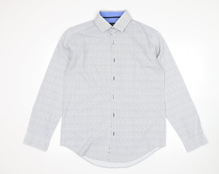 STL Mens Multicoloured Polka Dot Button-Up Size L