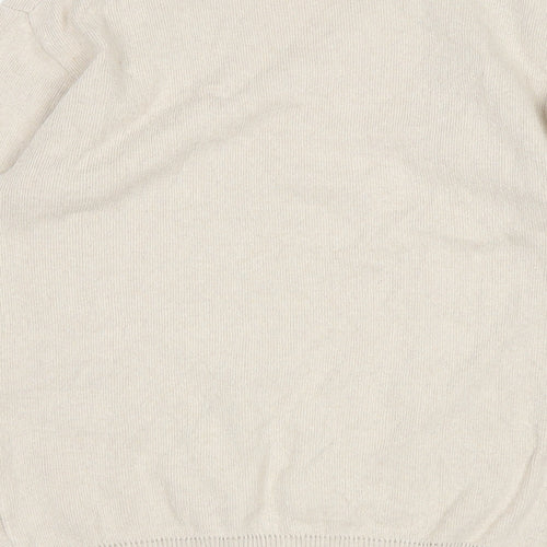 Carson Mens Beige   Pullover Jumper Size S